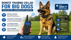 remote electric collar for big dogs with adjustable training modes and long control range