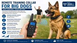 adjustable electric collar for big dogs with secure fit and comfortable strap design