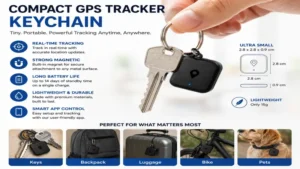 compact gps tracker keychain with portable real-time tracking features