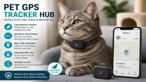 Pet GPS Tracker Hub designed for cat collars with lightweight and secure tracking features