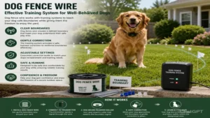 dog fence wire used with pet training systems to help dogs stay within safe boundaries