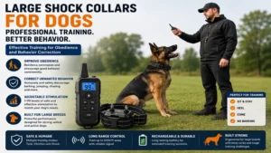 large shock collars for dogs designed for professional obedience and behavior correction training