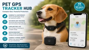 Compact Pet GPS Tracker Hub providing accurate location tracking for pets on the go