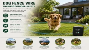 dog fence wire improving outdoor safety and preventing dogs from leaving the yard