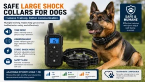 safe large shock collars for dogs featuring humane vibration tone and adjustable stimulation levels