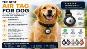 Premium air tag for dog holder with secure fit and long battery life