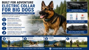 heavy duty electric collar for big dogs built for outdoor activities and reliable performance