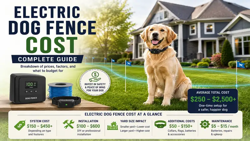Complete guide to electric dog fence cost for different yard sizes and installation options