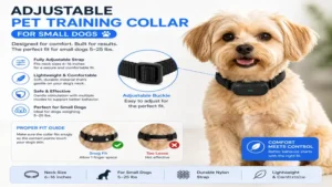 adjustable pet training collar for small dogs with a comfortable fit and secure adjustable strap