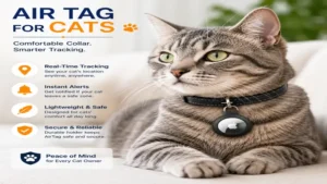 Air tag for cats on a comfortable collar designed for safe and reliable everyday tracking