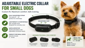 Electric collar small dog with adjustable strap designed for comfort and secure fit
