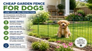 low cost fencing for dogs with an inexpensive garden fence solution for small and medium-sized pets