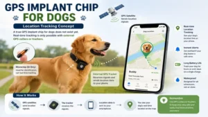 Smartphone map illustrating a location tracking concept related to gps implant chip for dogs