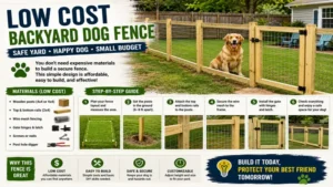low budget low cost dog fence plans for a secure and customizable backyard dog fence