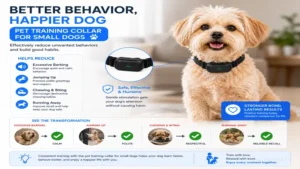 pet training collar for small dogs helping reduce barking, jumping, and other unwanted behaviors