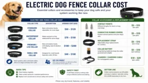 Electric dog fence cost for collars replacement parts and accessories