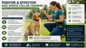 Positive reinforcement techniques combined with dog shock collar training for better communication and trust