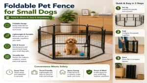 foldable pet fence small dogs design offering convenient storage and setup
