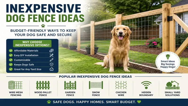 Inexpensive dog fence ideas for creating a safe and affordable backyard enclosure for dogs