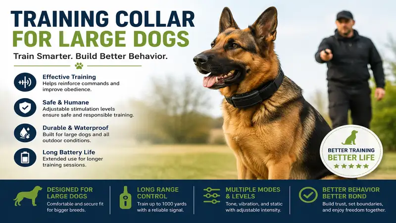 training collar for large dogs for effective obedience training and better behavior