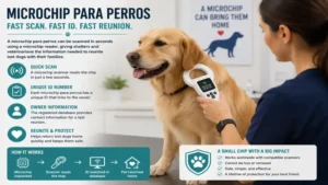 Scanning a microchip para perros to quickly identify a lost dog and contact its owner.