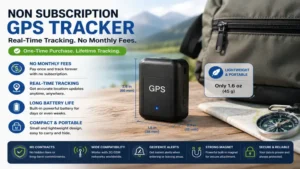 Non subscription gps tracker with a compact portable design for travel and personal use