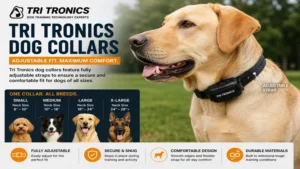 tri tronics dog collars with adjustable fit for different dog breeds and sizes