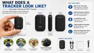 What does a tracker look like as a portable personal GPS tracker for everyday use.