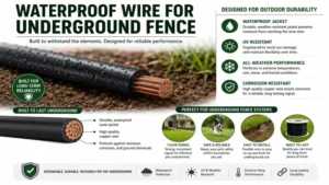 Waterproof wire for underground fence designed for reliable outdoor performance