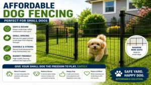 affordable dog fencing designed to safely contain small dogs while allowing freedom to play.