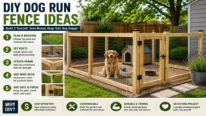 DIY dog run fence ideas for building a secure and budget-friendly outdoor dog area