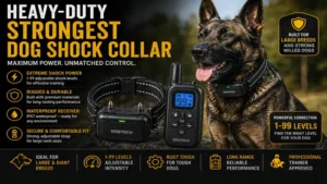heavy-duty strongest dog shock collar for powerful large breed dogs and advanced obedience training