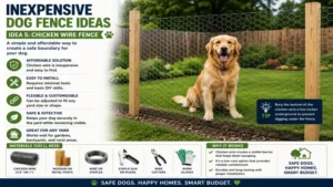 Inexpensive dog fence ideas using chicken wire fencing for affordable and secure pet containment