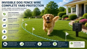 Completed invisible dog fence wire installation providing safe outdoor containment for dogs