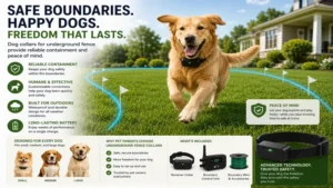 Dog collars for underground fence providing reliable pet containment and freedom to roam safely