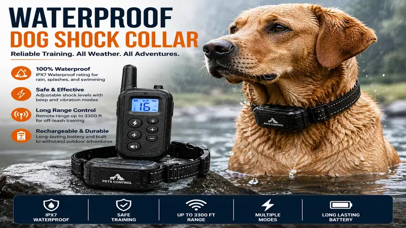 Waterproof dog shock collar designed for reliable training in all weather conditions