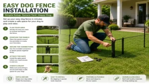 easy dog fence installation showing a simple setup for a residential yard