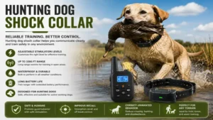 hunting dog shock collar with a handheld remote for training control 