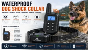 Waterproof dog shock collar with remote control for convenient distance training
