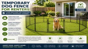 Temporary dog fence for renters creating a safe backyard space for dogs