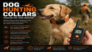 Dog hunting collars supporting effective training and improved control in the field