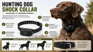 hunting dog shock collar with an adjustable fit for comfortable wear