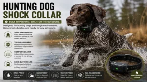 hunting dog shock collar with a waterproof design for outdoor activities 