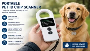 Portable pet ID chip scanner designed for quick and accurate animal identification