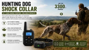 hunting dog shock collar providing reliable remote communication during field training