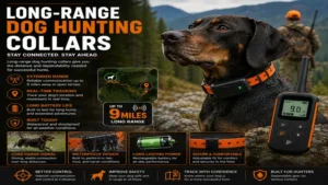 Long-range dog hunting collars offering dependable communication and tracking over extended distances