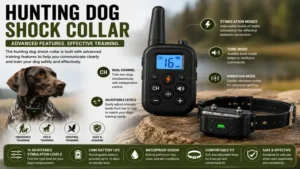 hunting dog shock collar with adjustable training features for outdoor use 