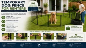 Temporary dog fence for renters offering removable pet containment without permanent changes